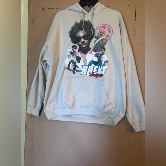 Brent Faiyaz Wasteland Tour Hoodie XL Gray Graphic Rare Streetwear Concert Merch - Picture 2 of 7